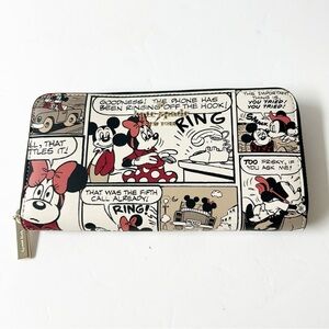 NWT Kate Spade x Disney White Leather Minnie Mouse Large Continental Wallet